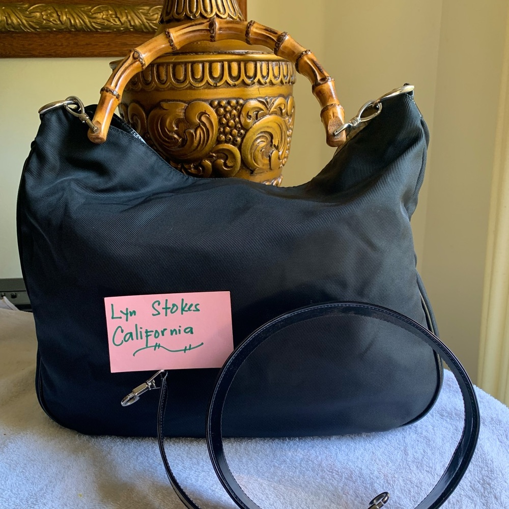 Gucci Nylon Crossbag Bamboo handle